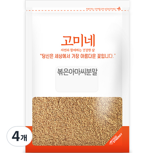 고미네 볶은 아마씨분말, 600g, 4개