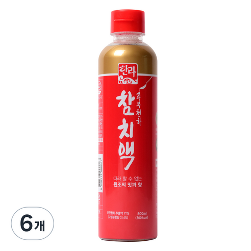 한라 참치액, 500ml, 6개