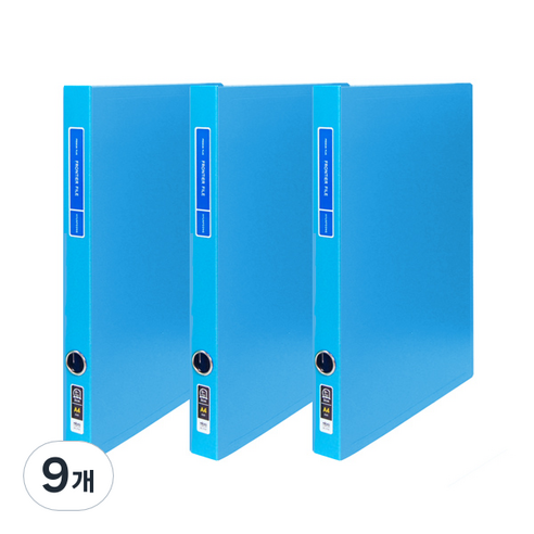 노블 프론티어 프리미엄 A4 2cm D링 바인더 3공, 하늘, 9개