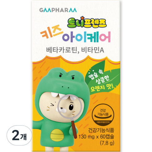지엠팜 트니프렌즈 키즈 아이케어 영양제 7.8g, 60정, 2개
