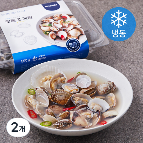 캐비아 오복수산 모둠 조개탕 밀키트 (냉동), 500g, 2개