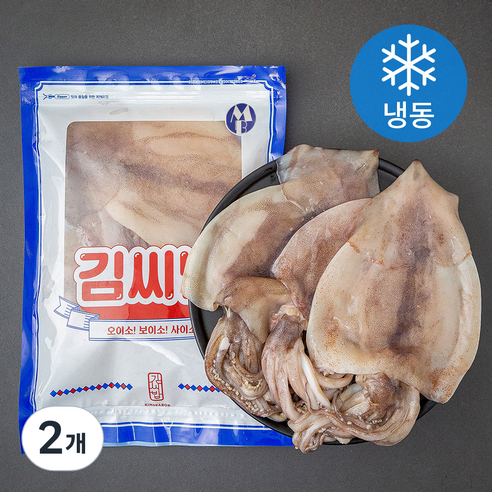 김씨밥 손질 오징어 (냉동), 600g(3~5미), 2개