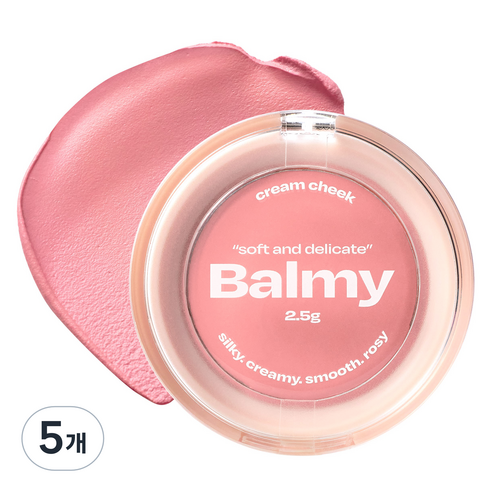 얼터너티브스테레오 바미 크림 치크 2.5g, 5개, 1 베이비 로즈