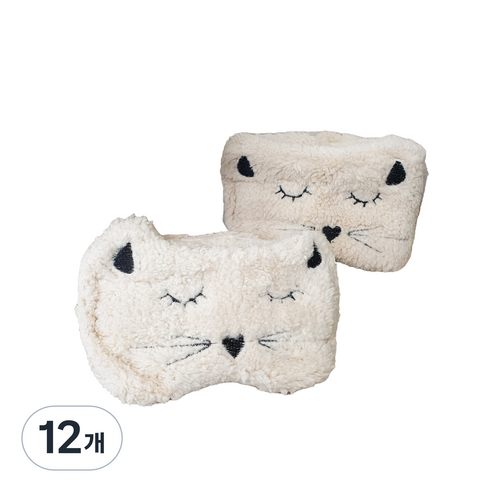 잠자는 고양이 세안 밴드, 베이지, 12개