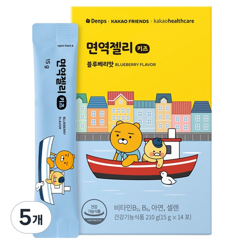 덴프스 카카오 면역젤리 키즈 14p, 210g, 5개