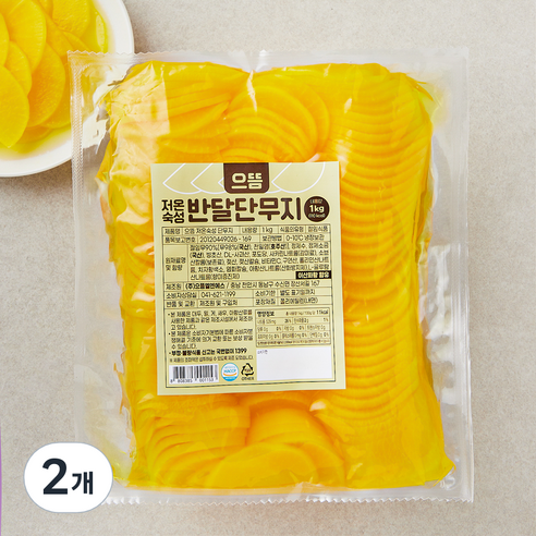 으뜸 저온숙성 반달 단무지, 1kg, 2개
