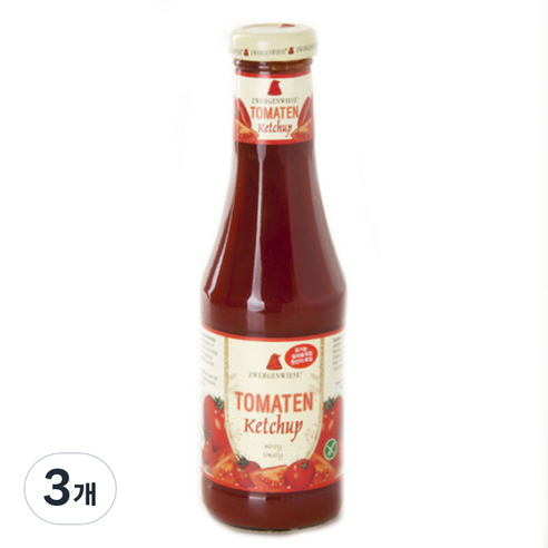쯔베르겐비제 유기농 토마토 케찹, 500ml, 3개