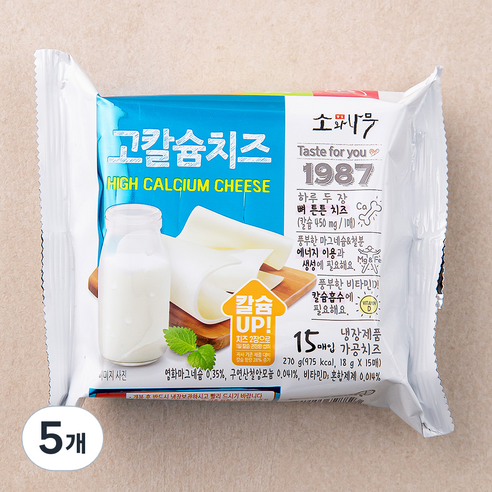 소와나무 고칼슘치즈, 18g, 15개입, 5개