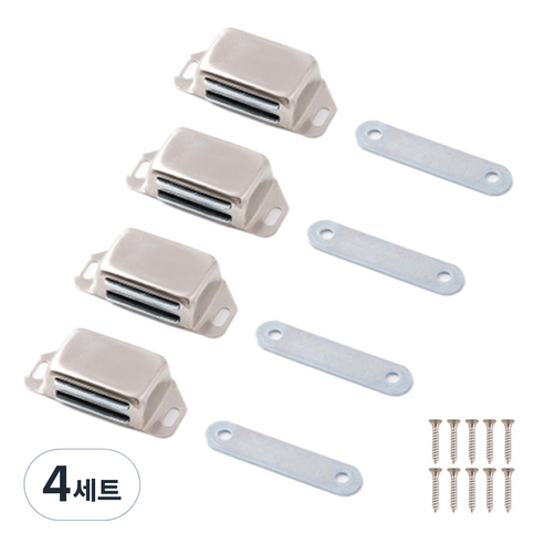 철물대장 스텐 자석 파워 빠찌링 4p 세트 헤어라인, 4세트
