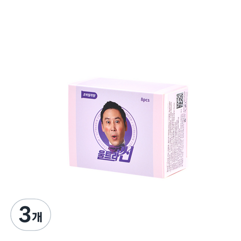 신동엽 울트라씬 컴팩트에디션 무꼭지밀착형 콘돔, 3개, 8개입