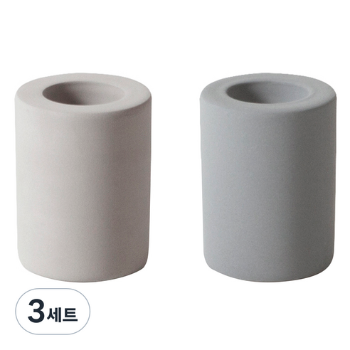 레이지소사이어티 규조토 홀더 미니 2종, 다크그레이 + 라이트그레이, 3세트