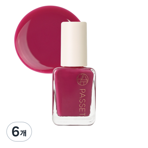 파셋 셀럽 네일컬러 폴리쉬 매니큐어 7ml, 마젠타핑크, 6개