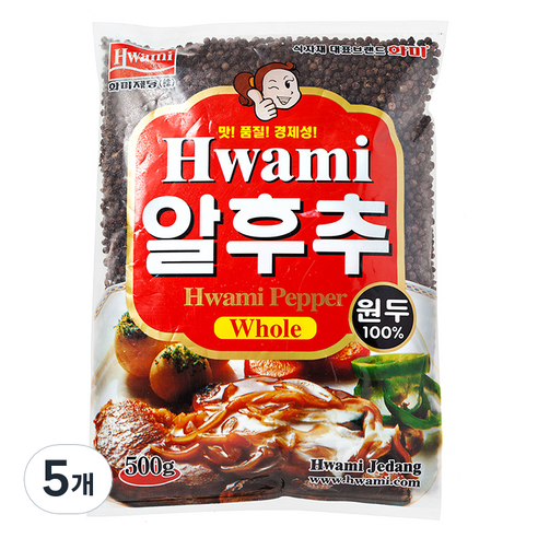 화미 알흑후추, 500g, 5개
