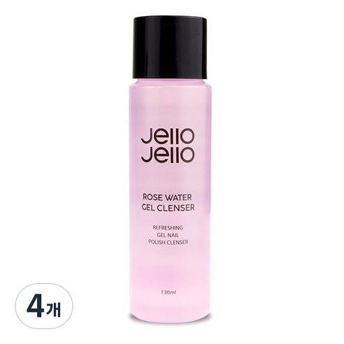 젤로젤로 로즈워터 젤네일 클렌저, 130ml, 4개