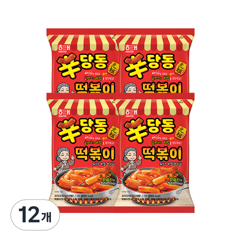 해태제과 신당동 떡볶이 과자, 110g, 12개