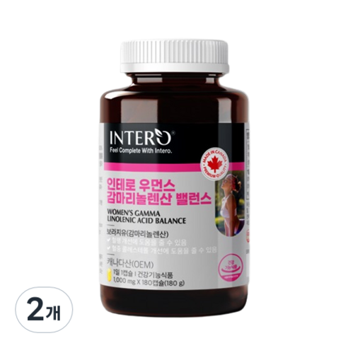 인테로 우먼스 감마리놀렌산 180g, 180정, 2개