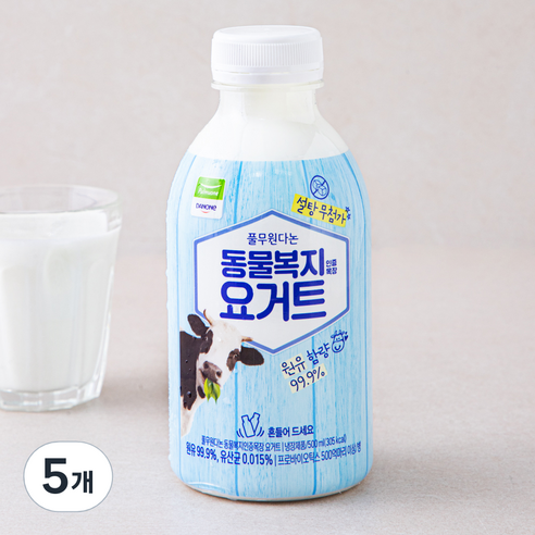 풀무원다논 동물복지 인증 요거트, 500ml, 5개