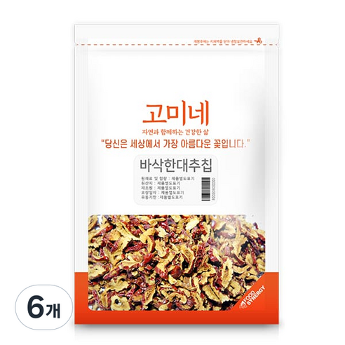 고미네 바삭한 대추칩, 100g, 6개