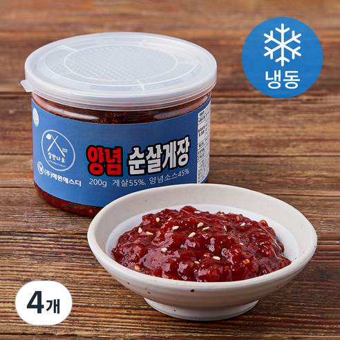 살맛나요 양념 순살게장 (냉동), 200g, 4개