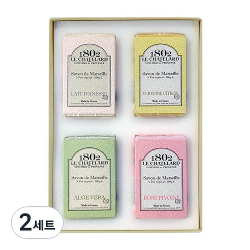 르샤트라1802 사봉 드 마르세이유 4 컴플렉스 비누 세트, 2세트, 100g