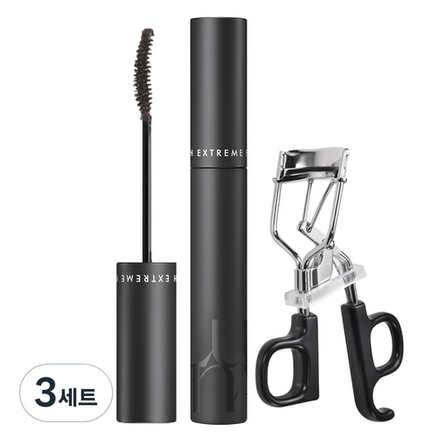 루나 래쉬 익스트림 픽싱 마스카라 7.5g + 컬 픽싱 뷰러 세트, 3세트, 3호 애쉬(마스카라)