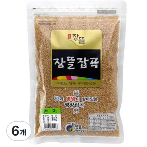 장뜰 현미, 800g, 6개