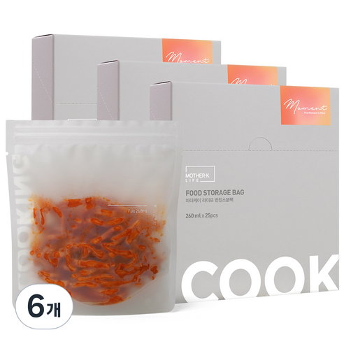 마더케이라이프 반찬소분팩 260ml, 25개입, 6개