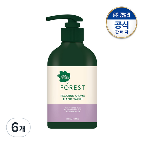 그린핑거 포레스트 릴렉싱 아로마 핸드워시, 300ml, 6개