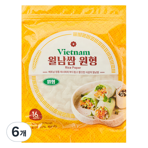 원형 월남쌈, 300g, 6개