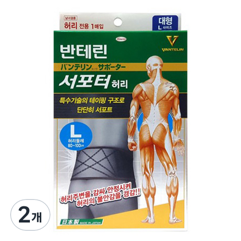 반테린 서포터 허리 보호대, 2개