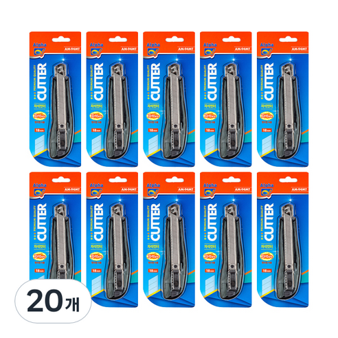 알파 자석 컷터 18mm AM 94MT, 블랙, 20개