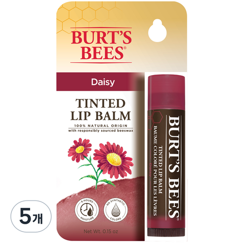버츠비 틴티드 립 밤, 데이지, 5개, 4.25g