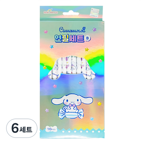 산리오 시나모롤 10본 연필 10p 세트 B, 랜덤발송, 6세트
