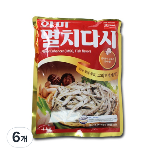 화미 멸치 실속다시, 1kg, 6개