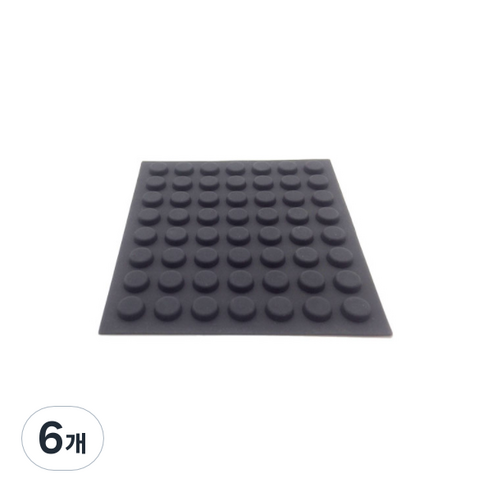 미끄럼방지 고무발 범폰 고무받침대 검정 A0021, 6개