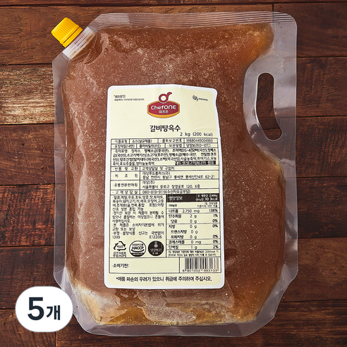 쉐프원 갈비탕육수, 2kg, 5개