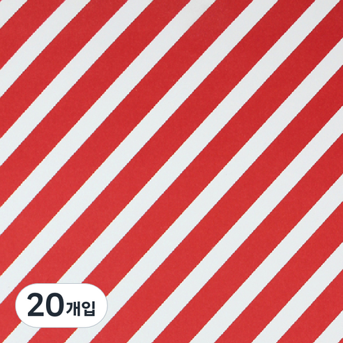 피크닉하우스 레드스트라이프 포장지, 혼합 색상, 20개입