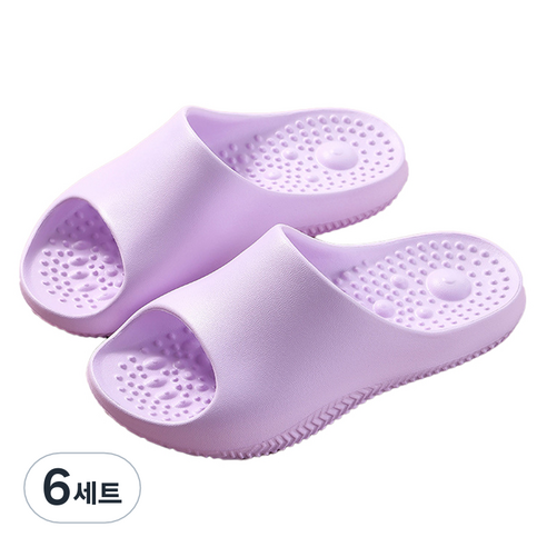 언헤브 스타일리쉬 지압 슬리퍼 세트 240, 05 퍼플, 6세트