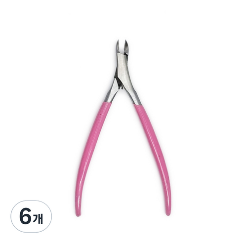 프로 로즈 네일니퍼, 혼합색상, 6개