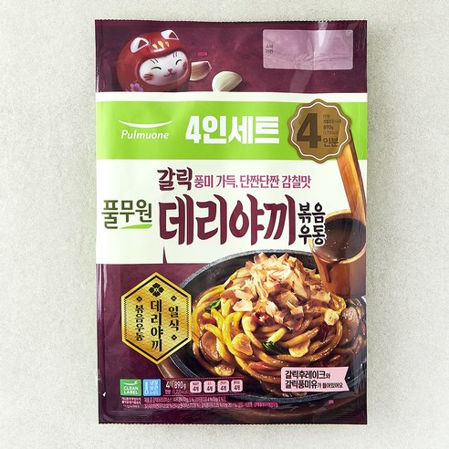 풀무원 갈릭 데리야끼 볶음 우동 4인분, 890g, 1개