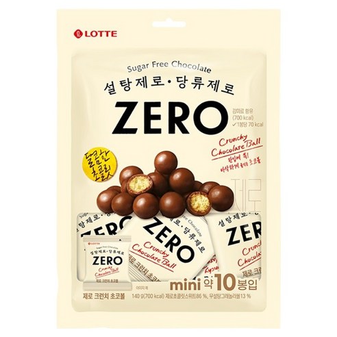 롯데제로 크런치 초코볼, 140g, 1개