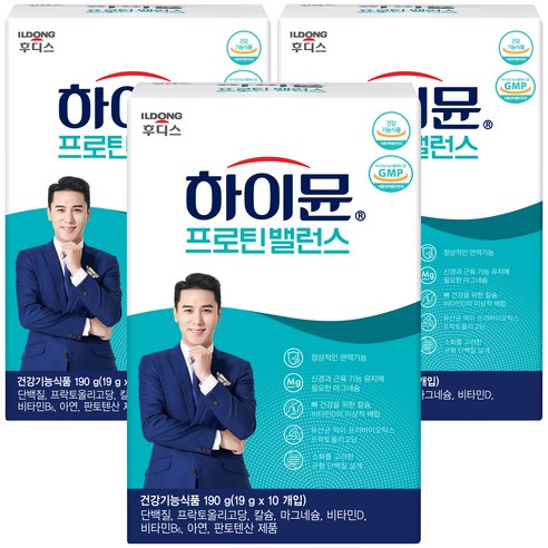 하이뮨 프로틴 밸런스 스틱형, 190g, 3개