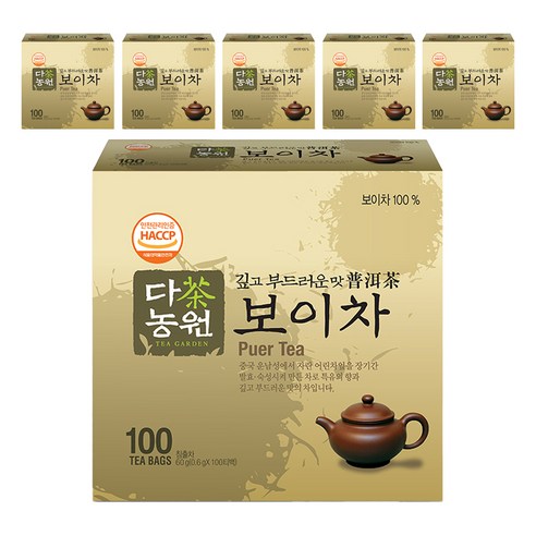다농원 보이차, 0.6g, 100개입, 6개