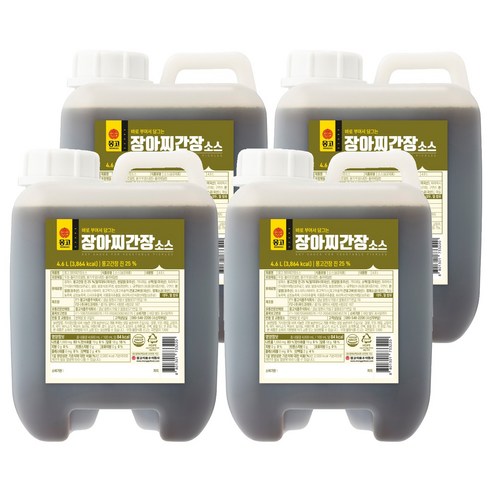 몽고식품 장아찌 간장 소스, 4개, 4.6L
