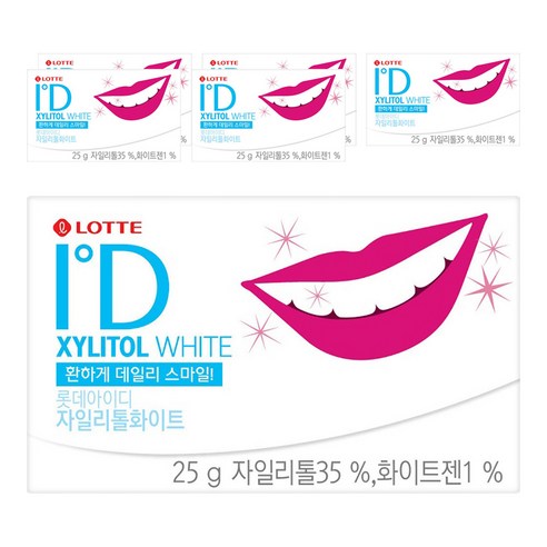 롯데자일리톨 아이디 껌, 25g, 6개