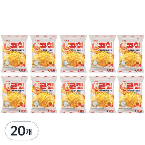 크라운 C콘칲 스낵, 44g, 20개