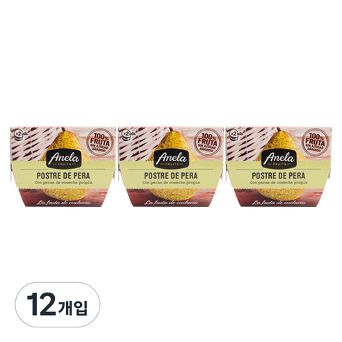 아넬라 첫시작 리얼 과일 디저트 세트, 배, 100g, 12개