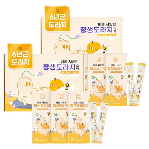 니몸내몸 배를 사랑한 장생도라지 스틱 건강즙, 10g, 60개입