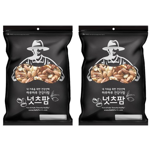 넛츠팜 아몬드 호두 피칸 마카다미아, 800g, 2개