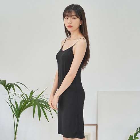 지노지노 풍기인견 끈 롱슬립